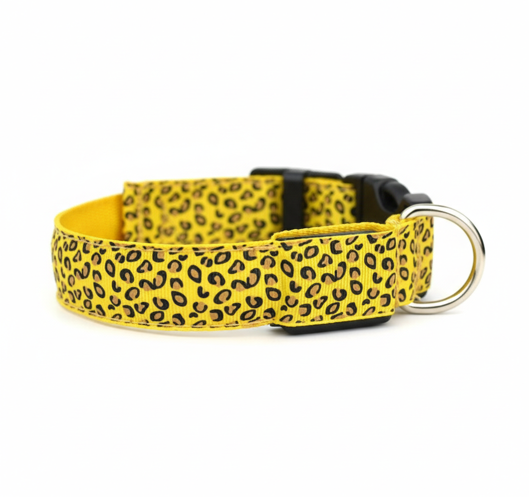 LED Dog Collar - Rechargeable Light Up Safety Collar for Night Walks